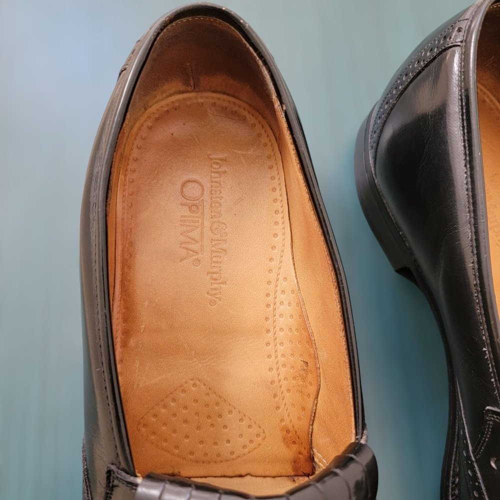 Johnston & Murphy Men's 8.5M Loafers Tassels Shoes Black Size 8.5 M - Picture 4 of 10